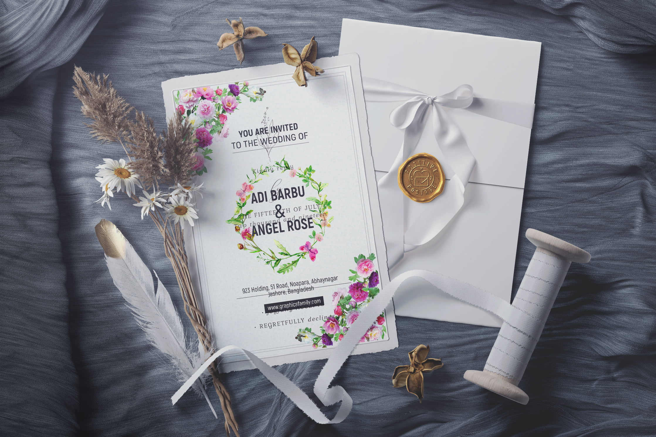 Graphics Design Wedding Card