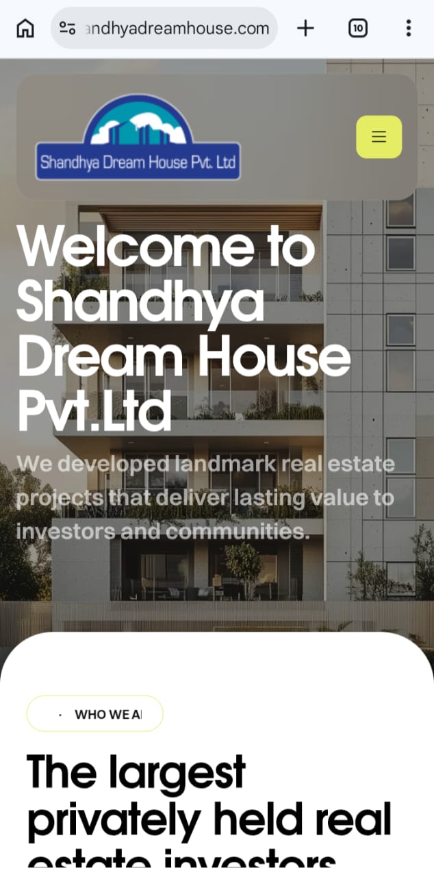 Website Development Shandhya Dream House Pvt Ltd